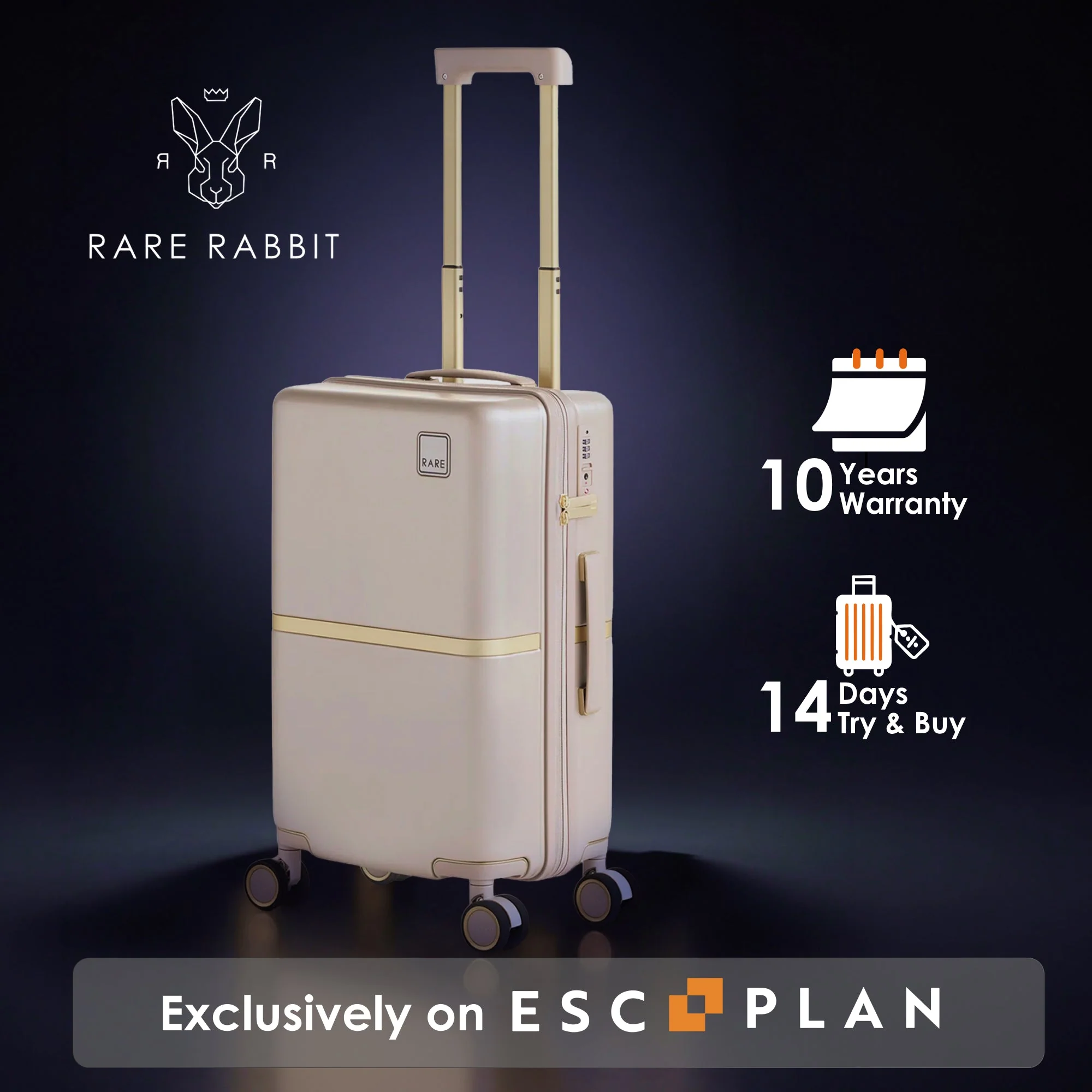 RARE RABBIT Tony Trolley – Hard Shell Polycarbonate Luggage - Image 129