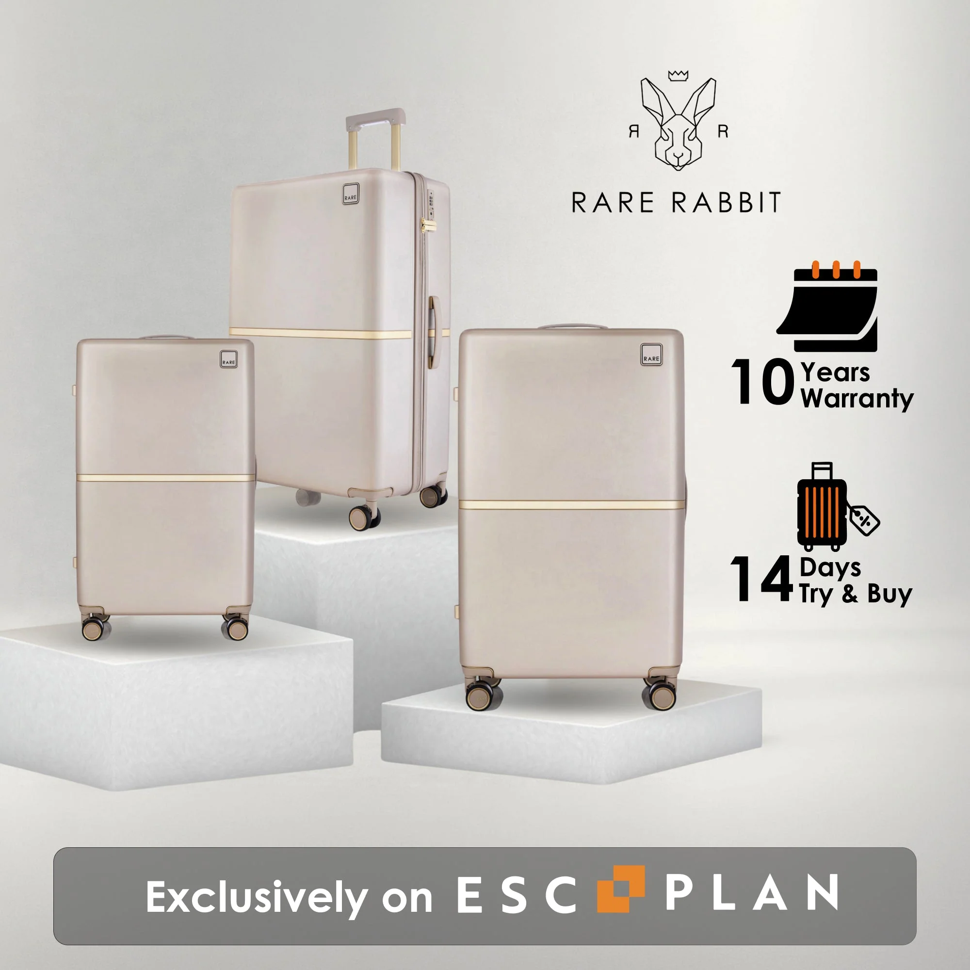 RARE RABBIT Tony Trolley – Hard Shell Polycarbonate Luggage - Image 134