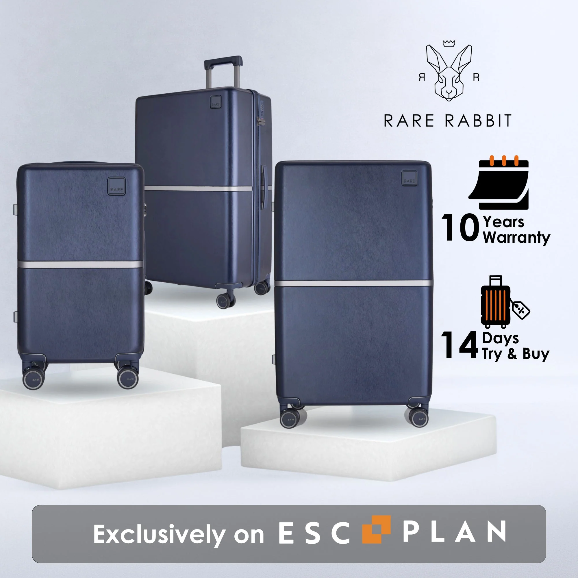RARE RABBIT Tony Trolley – Hard Shell Polycarbonate Luggage - Image 135