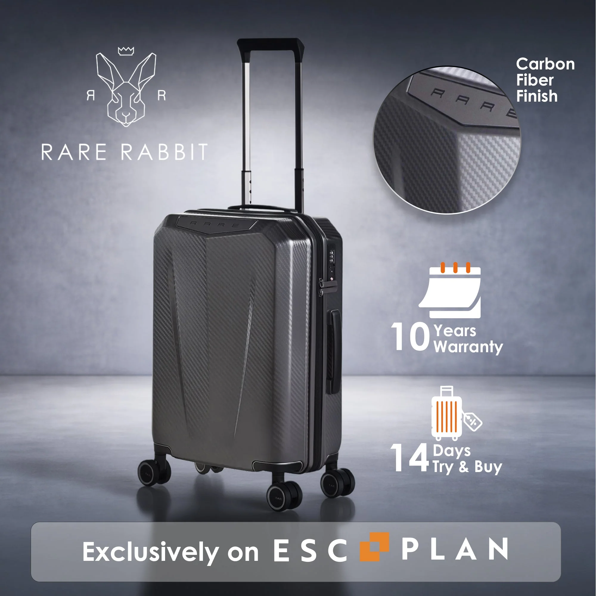RARE RABBIT Tony Trolley – Hard Shell Polycarbonate Luggage - Image 137