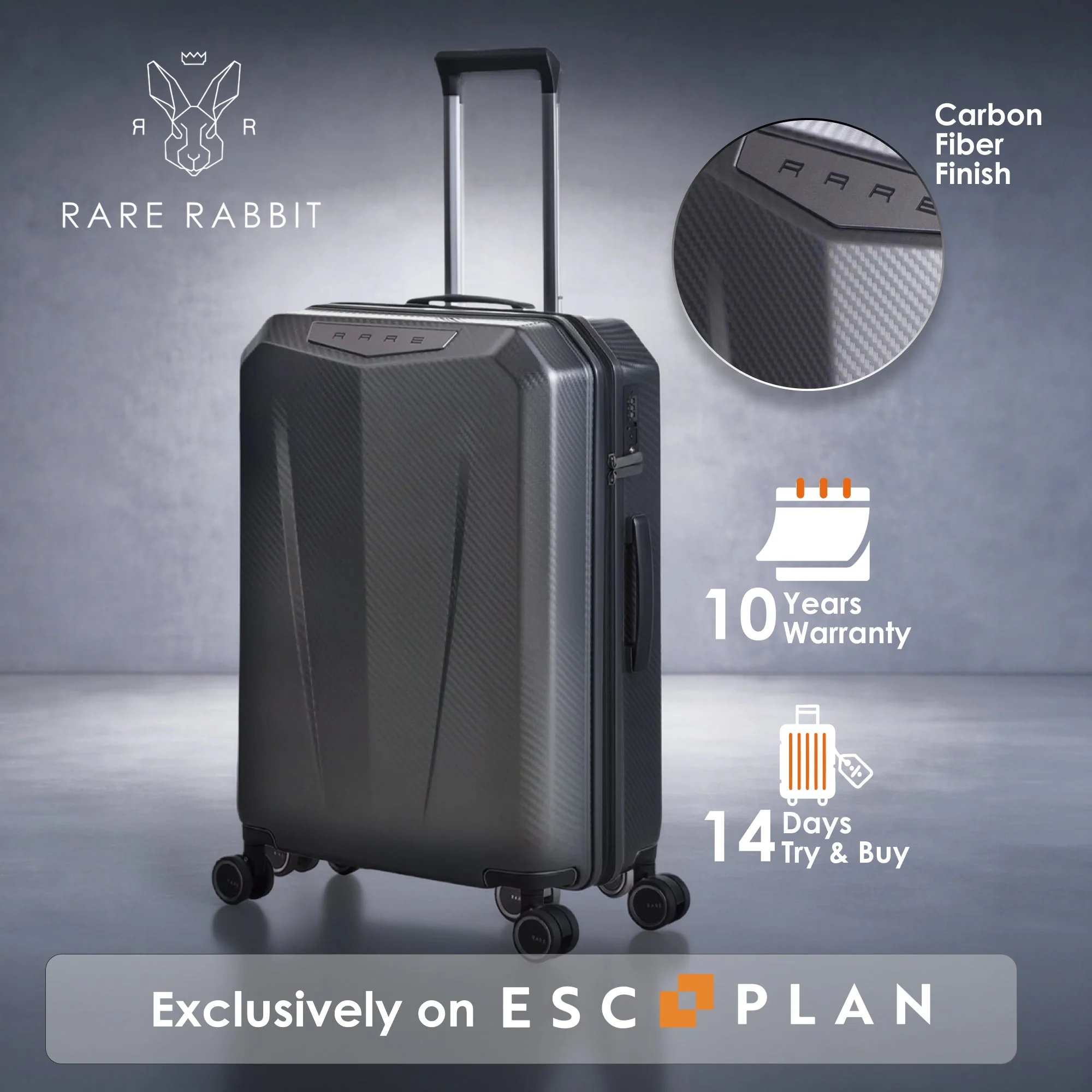RARE RABBIT Tony Trolley – Hard Shell Polycarbonate Luggage - Image 138