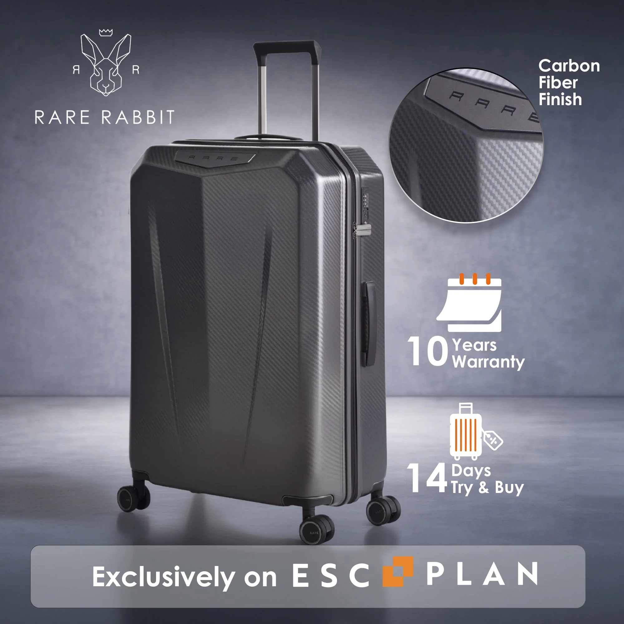 RARE RABBIT Tony Trolley – Hard Shell Polycarbonate Luggage - Image 139