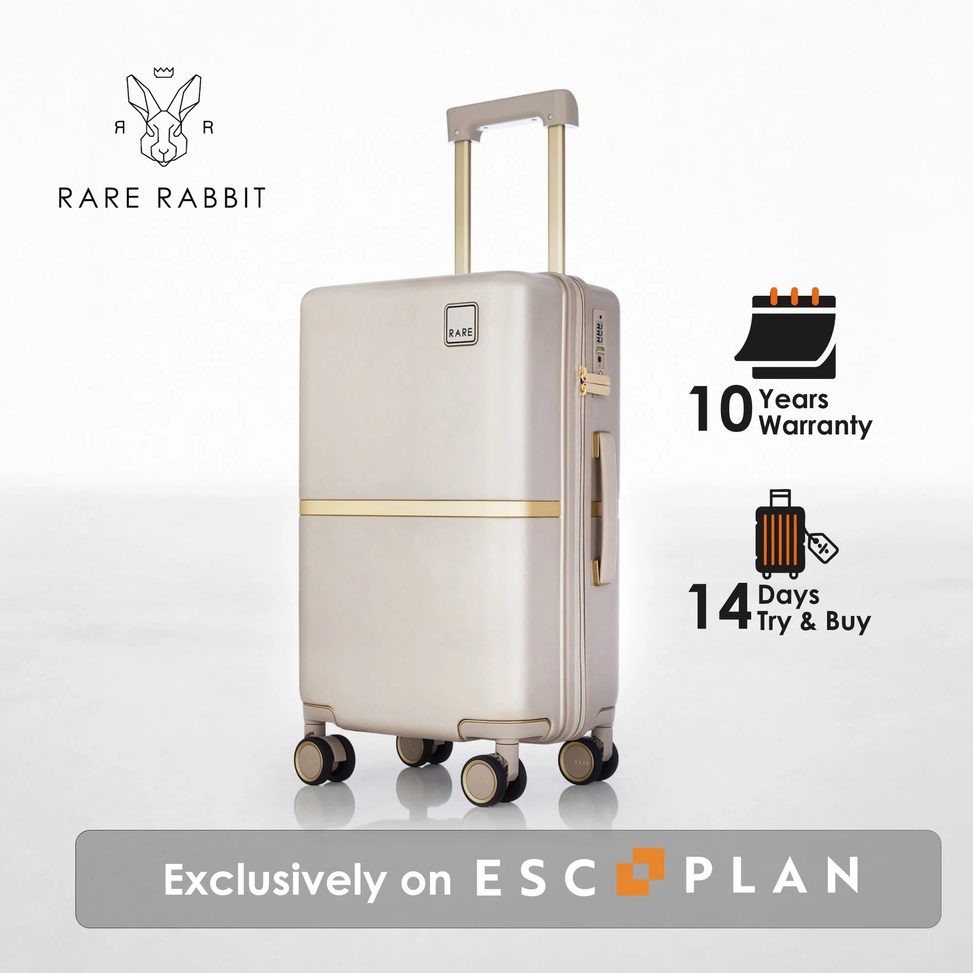 RARE RABBIT Tony Trolley – Hard Shell Polycarbonate Luggage - Image 214