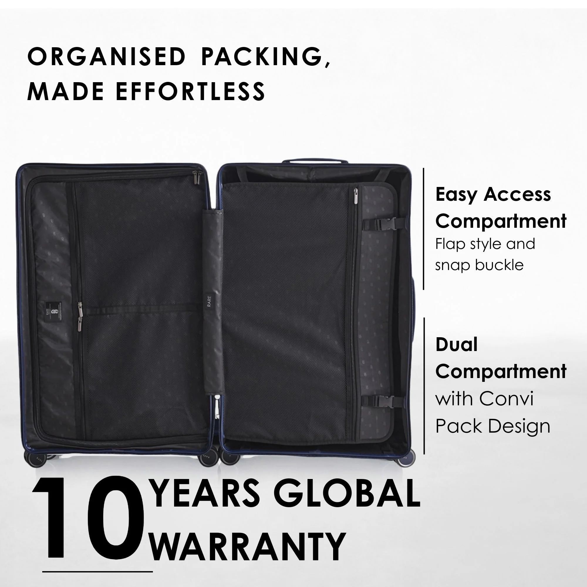 RARE RABBIT Tony Trolley – Hard Shell Polycarbonate Luggage - Image 225