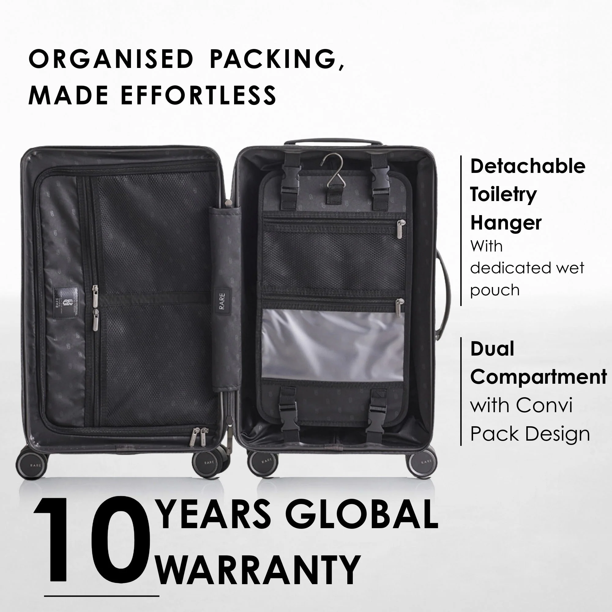 RARE RABBIT Tony Trolley – Hard Shell Polycarbonate Luggage - Image 226