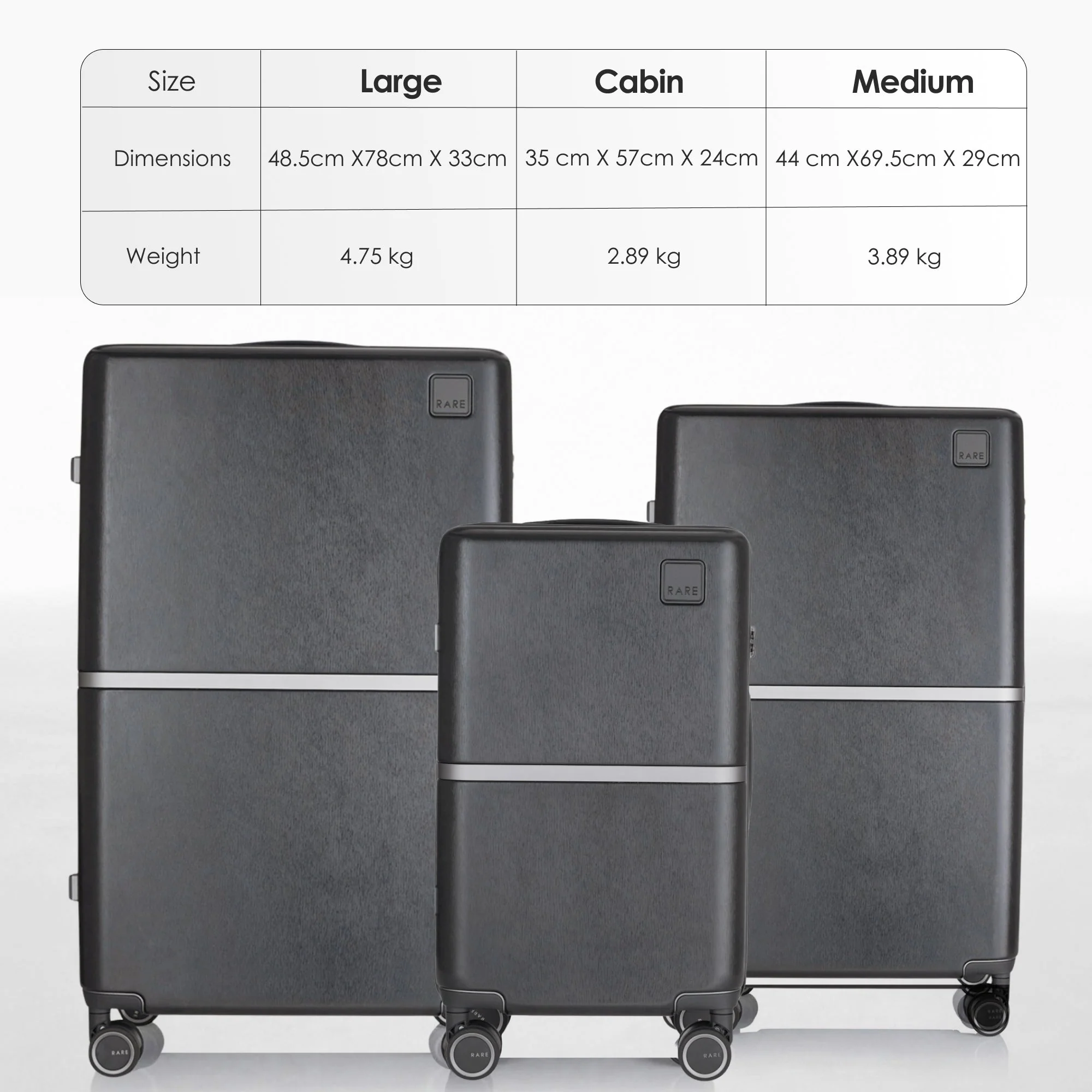 RARE RABBIT Tony Trolley – Hard Shell Polycarbonate Luggage - Image 238