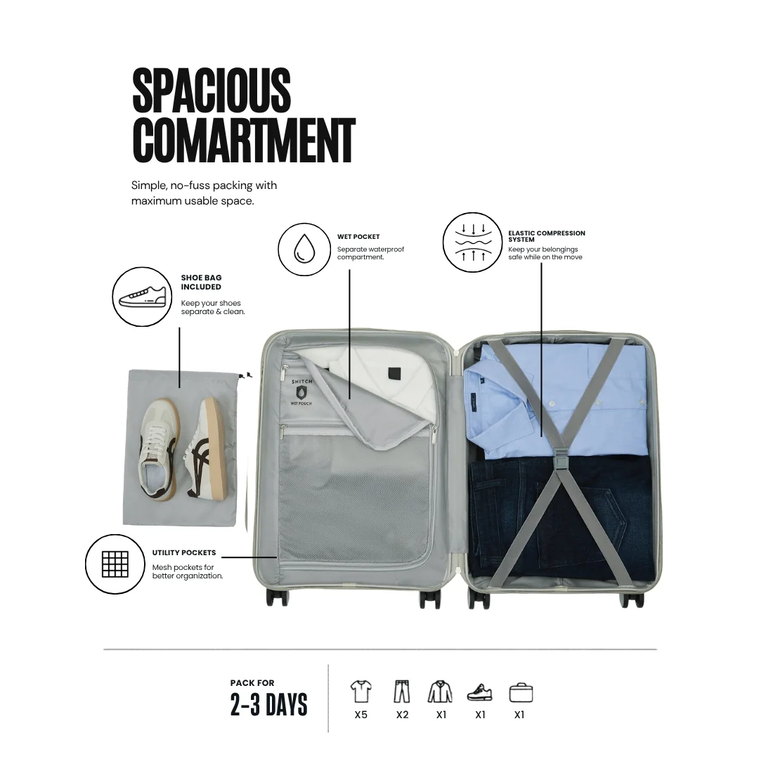 Snitch Layer Polypropylene Cabin Trolley (56 cm) - Image 23
