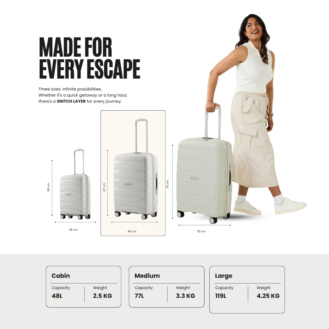 Snitch Layer Polypropylene Medium Check-in Trolley (65–70 cm) - Image 22
