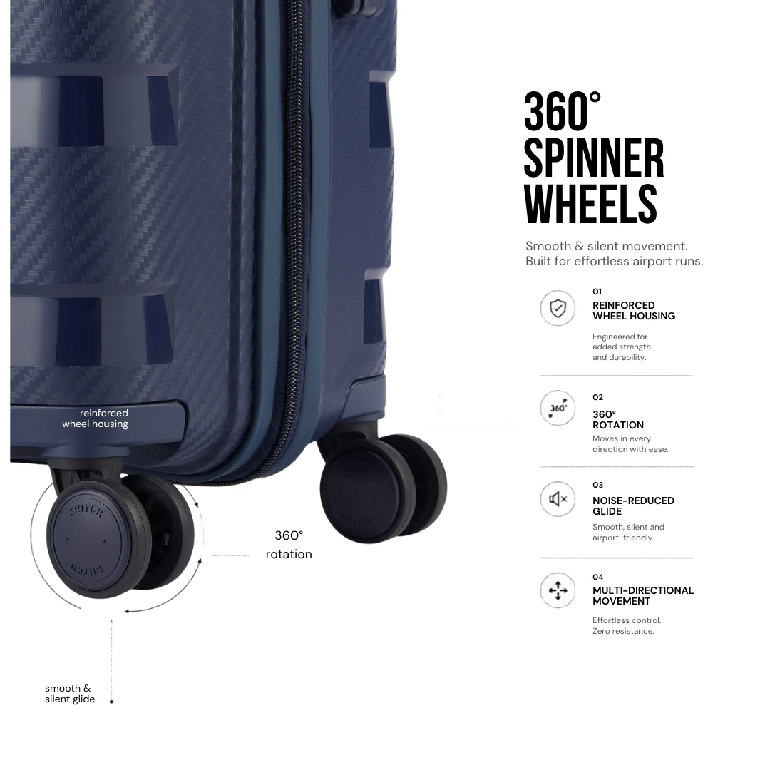 Snitch Layer Polypropylene Set of 3 Trolley (8 Wheels) - Image 11