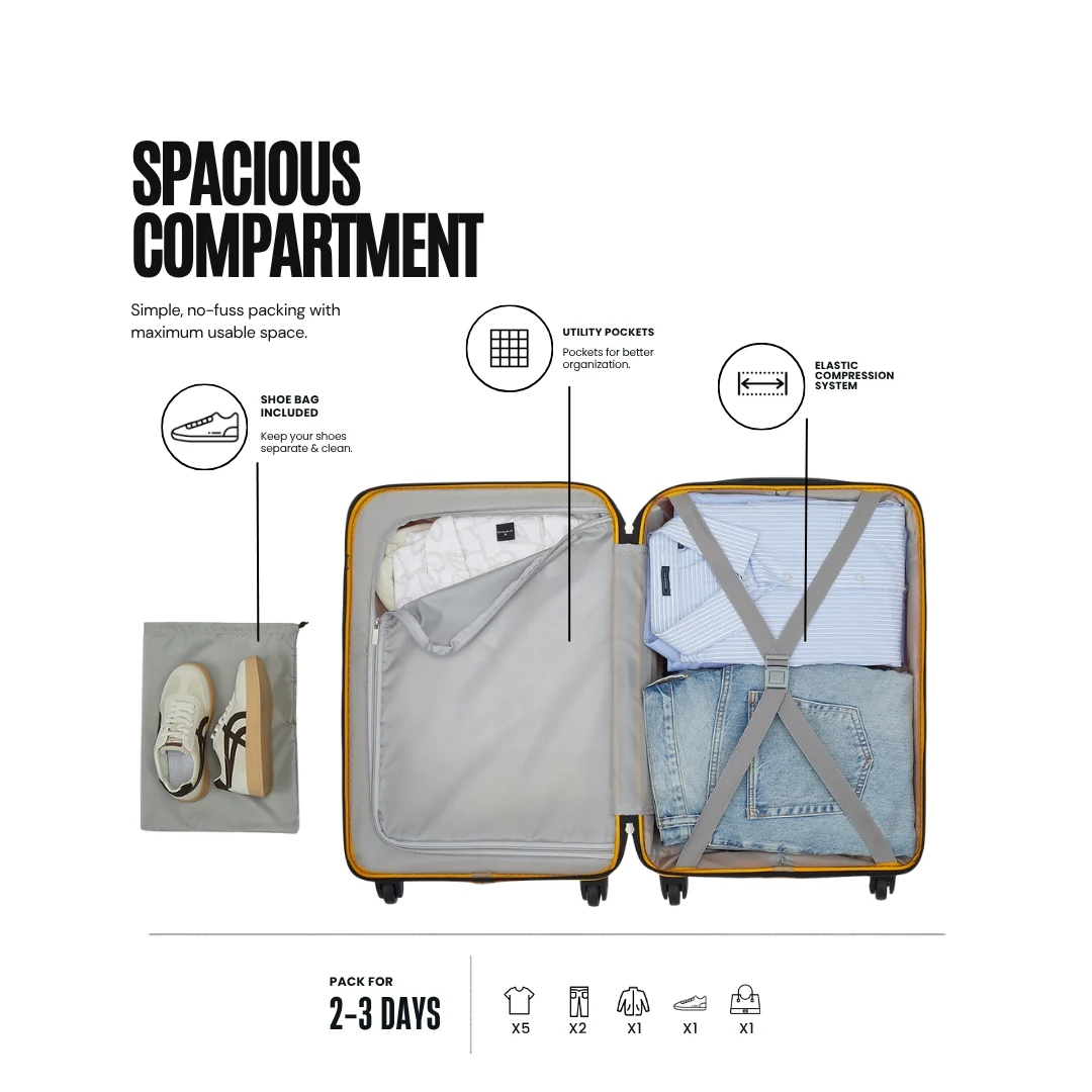 Snitch Loop Polypropylene Cabin Trolley (56 cm | 4 Wheels) - Image 33