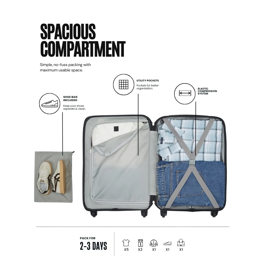 Snitch Loop Polypropylene Cabin Trolley (56 cm | 4 Wheels) - Image 7