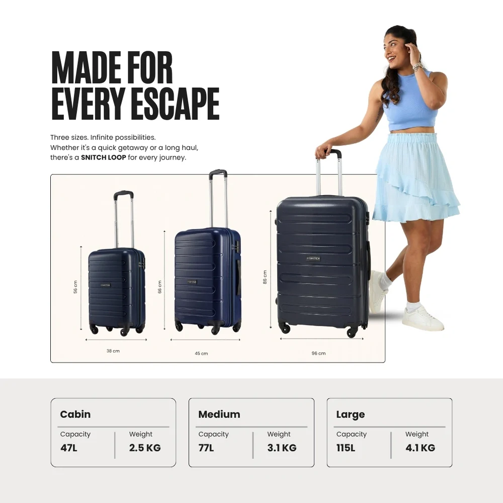 Snitch Loop Polypropylene Set of 3 Trolley (4 Wheels) - Image 34