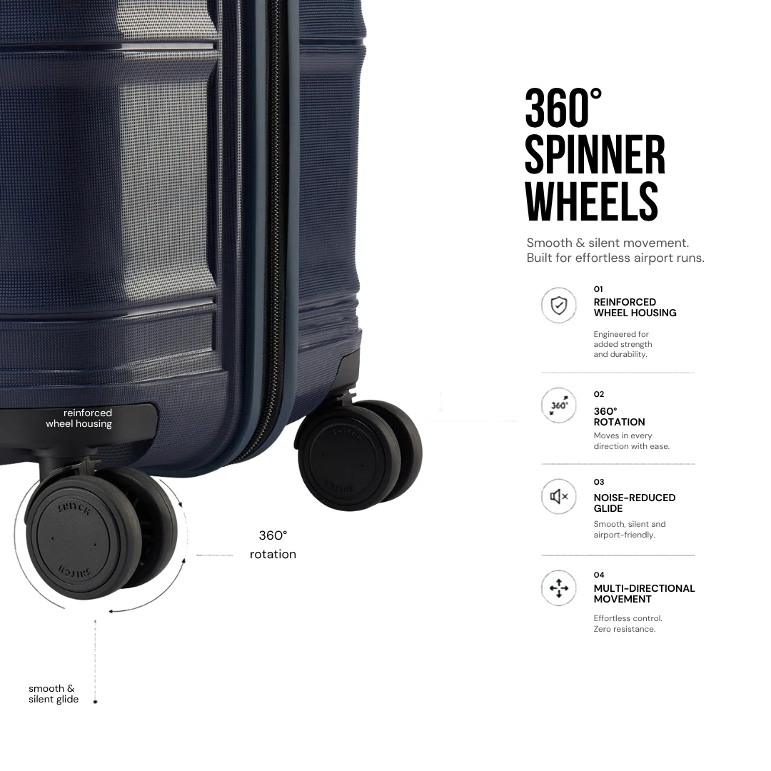 Snitch Vector Polypropylene Cabin Trolley (56 cm | 8 Wheels) - Image 13