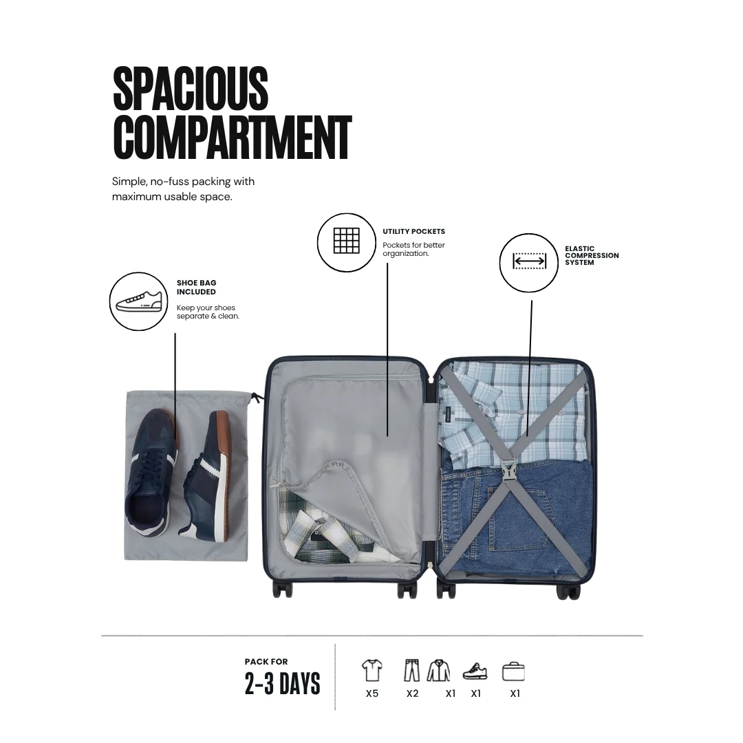 Snitch Vector Polypropylene Cabin Trolley (56 cm | 8 Wheels) - Image 14