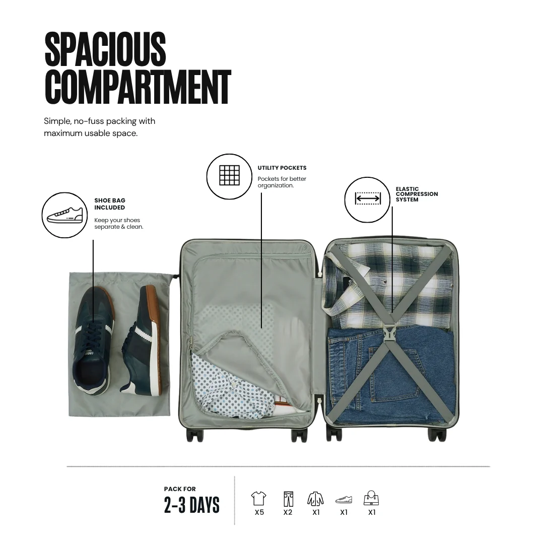Snitch Vector Polypropylene Cabin Trolley (56 cm | 8 Wheels) - Image 23