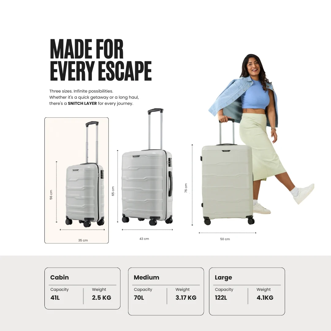 Snitch Vector Polypropylene Cabin Trolley (56 cm | 8 Wheels) - Image 24