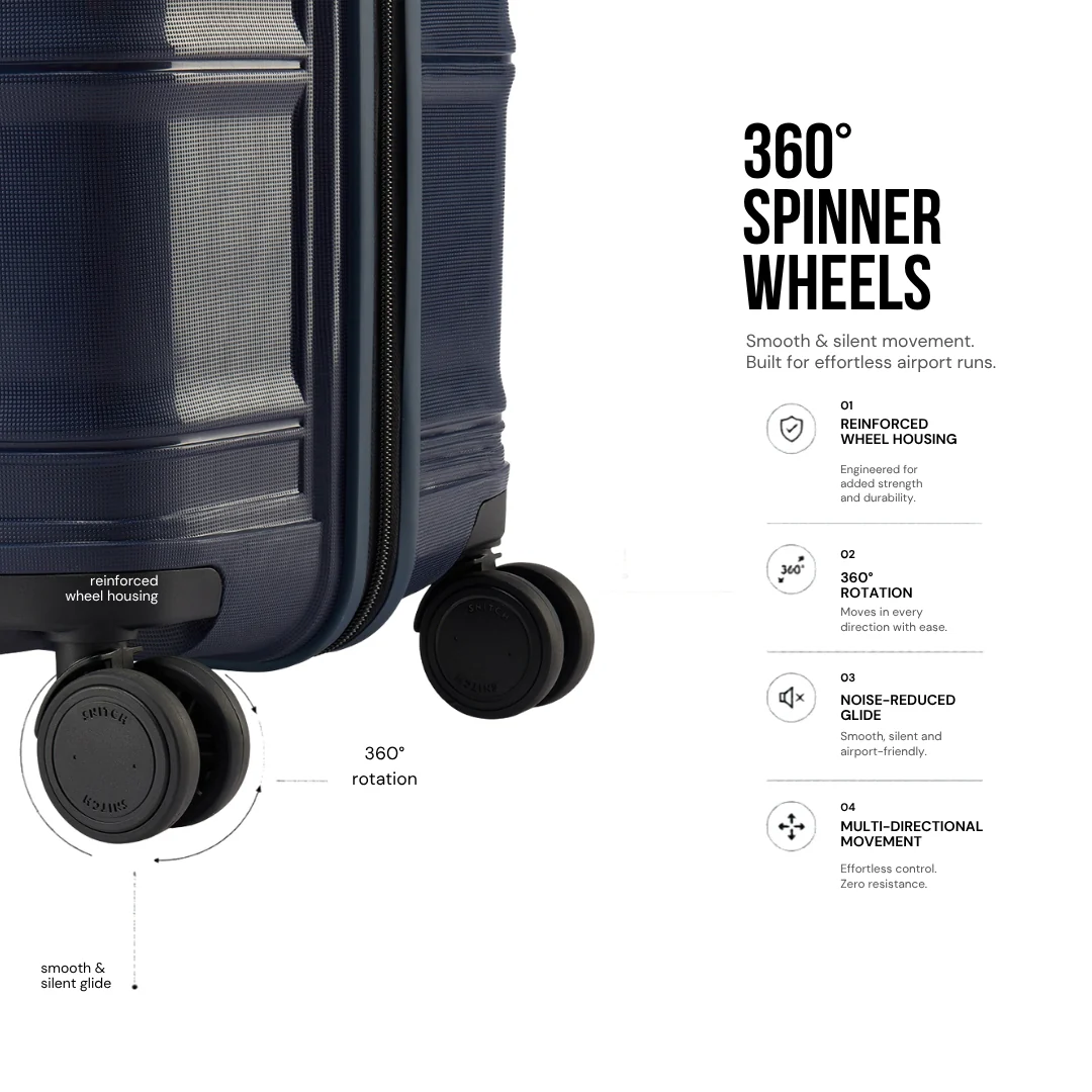 Snitch Vector Polypropylene Set of 3 Trolley (8 Wheels) - Image 11